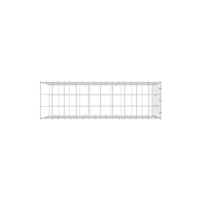 Type 2 oplegkorf 100 cm x 50 cm x 30 cm (L x H x D), maaswijdte 10 cm x 10 cm, C-ring