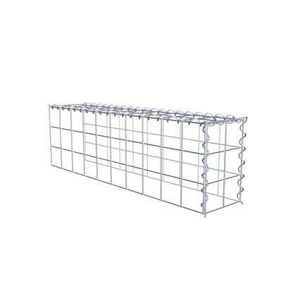 Anbaugabione Typ 4 100 cm x 30 cm x 20 cm (L x H x T), Maschenweite 10 cm x 10 cm, Spirale