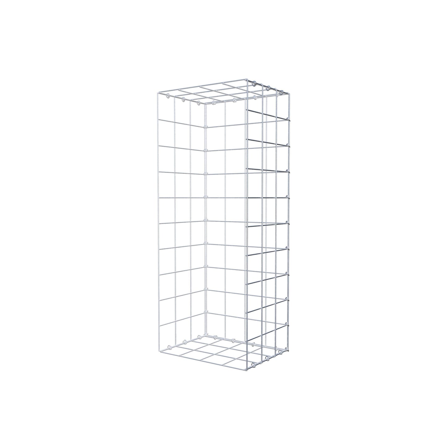 Mounted gabion type 2 100 cm x 30 cm x 40 cm (L x H x D), mesh size 10 cm x 10 cm, C-ring