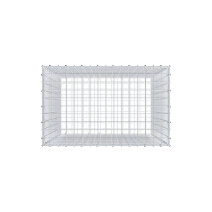 Gabbione 100 cm x 80 cm x 50 cm (L x H x P), maglia 5 cm x 5 cm, anello a C