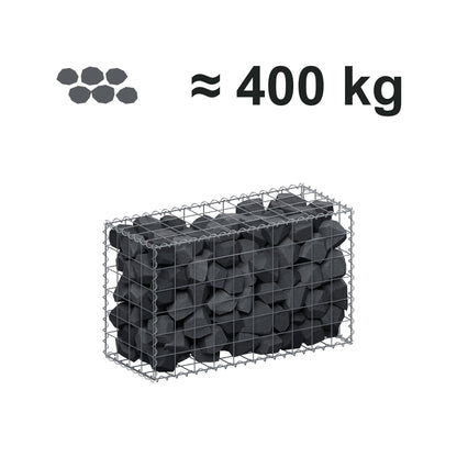 Gabion 100 cm x 60 cm x 40 cm (L x H x D), maskstorlek 10 cm x 10 cm, spiral