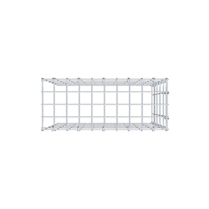 Mounted gabion type 4 50 cm x 50 cm x 20 cm (L x H x D), mesh size 5 cm x 10 cm, C-ring