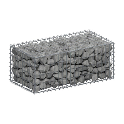 Gabion 100 cm x 40 cm x 50 cm (L x H x D), mesh size 5 cm x 10 cm, spiral