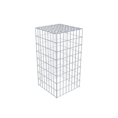 Monteret gabion type 3 80 cm x 40 cm x 40 cm (L x H x D), maskestørrelse 5 cm x 10 cm, C-ring