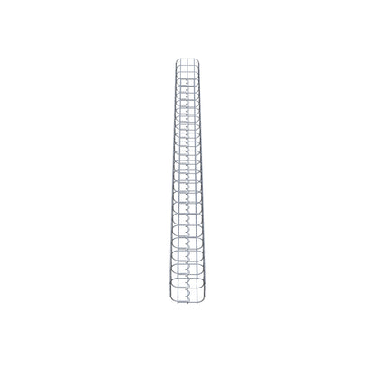 Gabionsøjle firkantet 17 cm x 17 cm, 230 cm høj, MW 5 cm x 10 cm