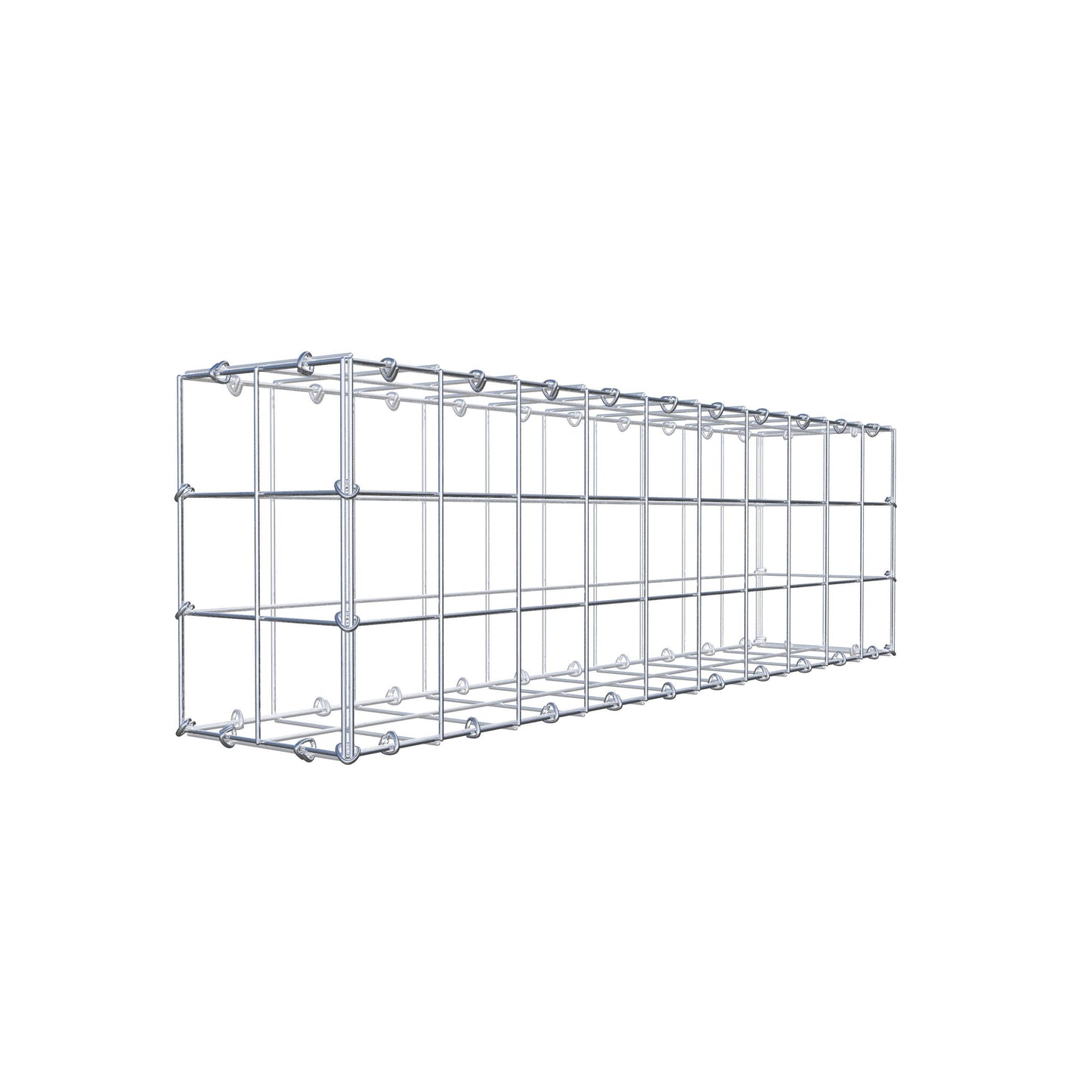 Gabion 100 cm x 30 cm x 20 cm (L x H x D), maskestørrelse 10 cm x 10 cm, C-ring