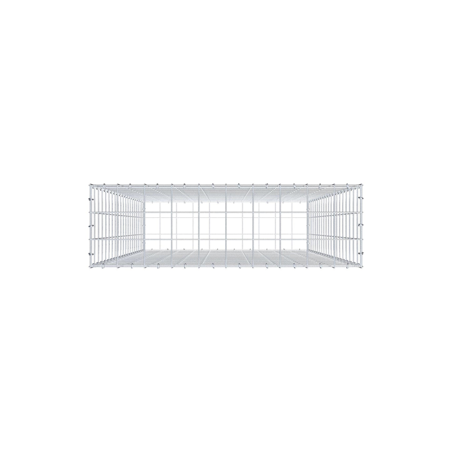 Gabion 200 cm x 100 cm x 30 cm (L x H x D), maskestørrelse 10 cm x 10 cm, C-ring