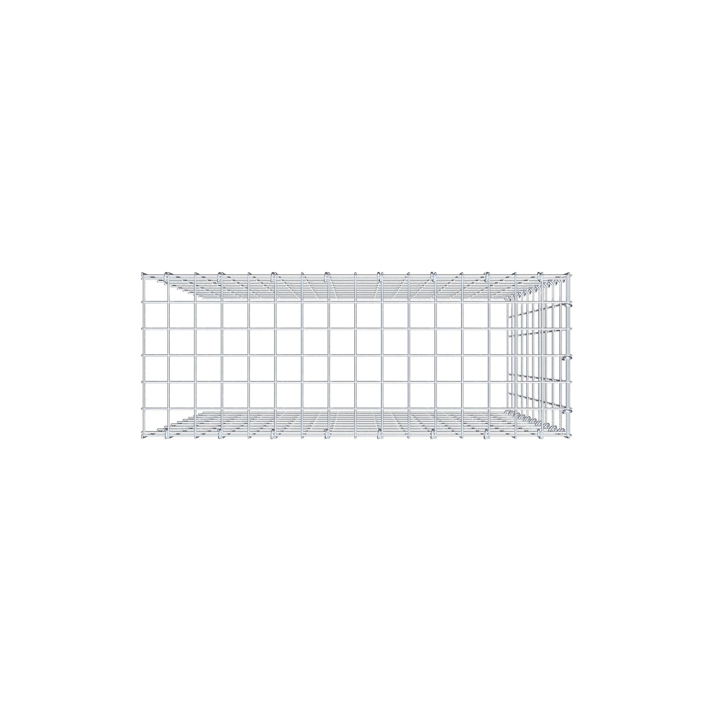 Monteret gabion type 4 100 cm x 80 cm x 30 cm (L x H x D), maskestørrelse 5 cm x 10 cm, C-ring