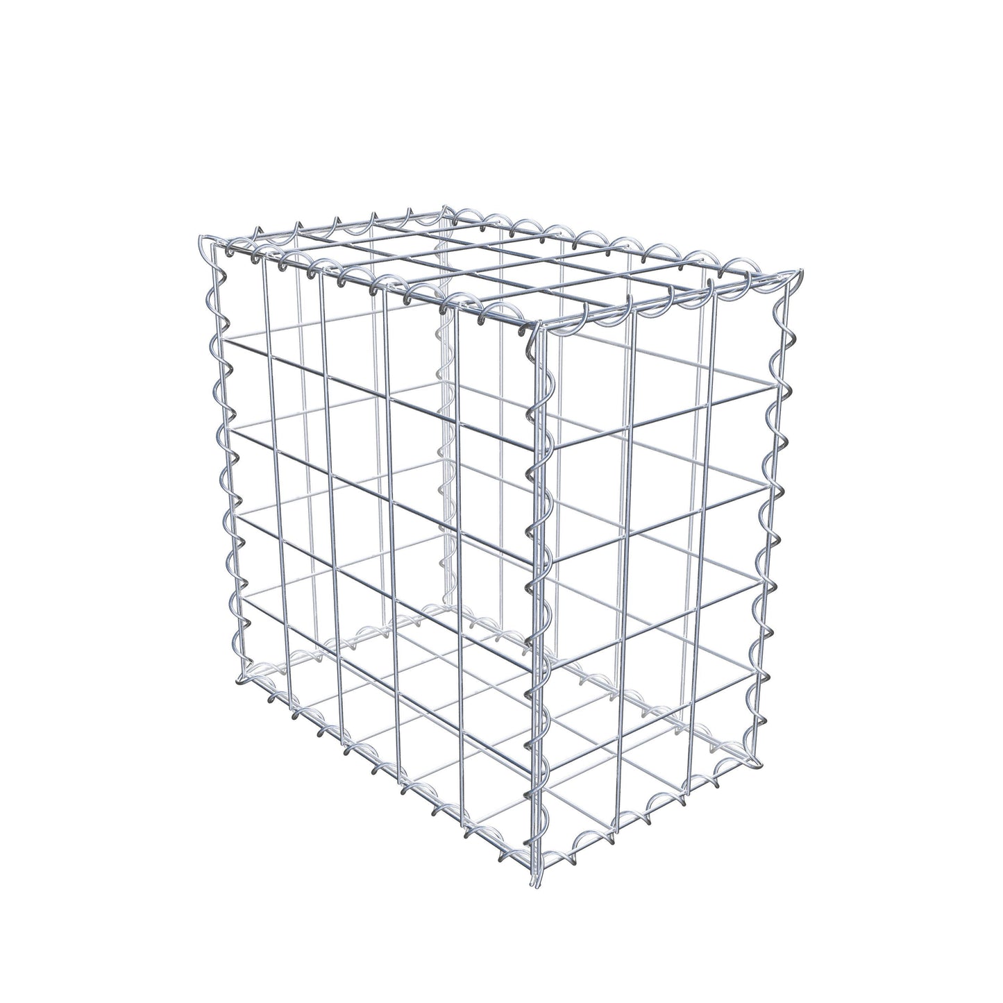 Gabion 50 cm x 50 cm x 30 cm (L x H x P), mailles 10 cm x 10 cm, spirale