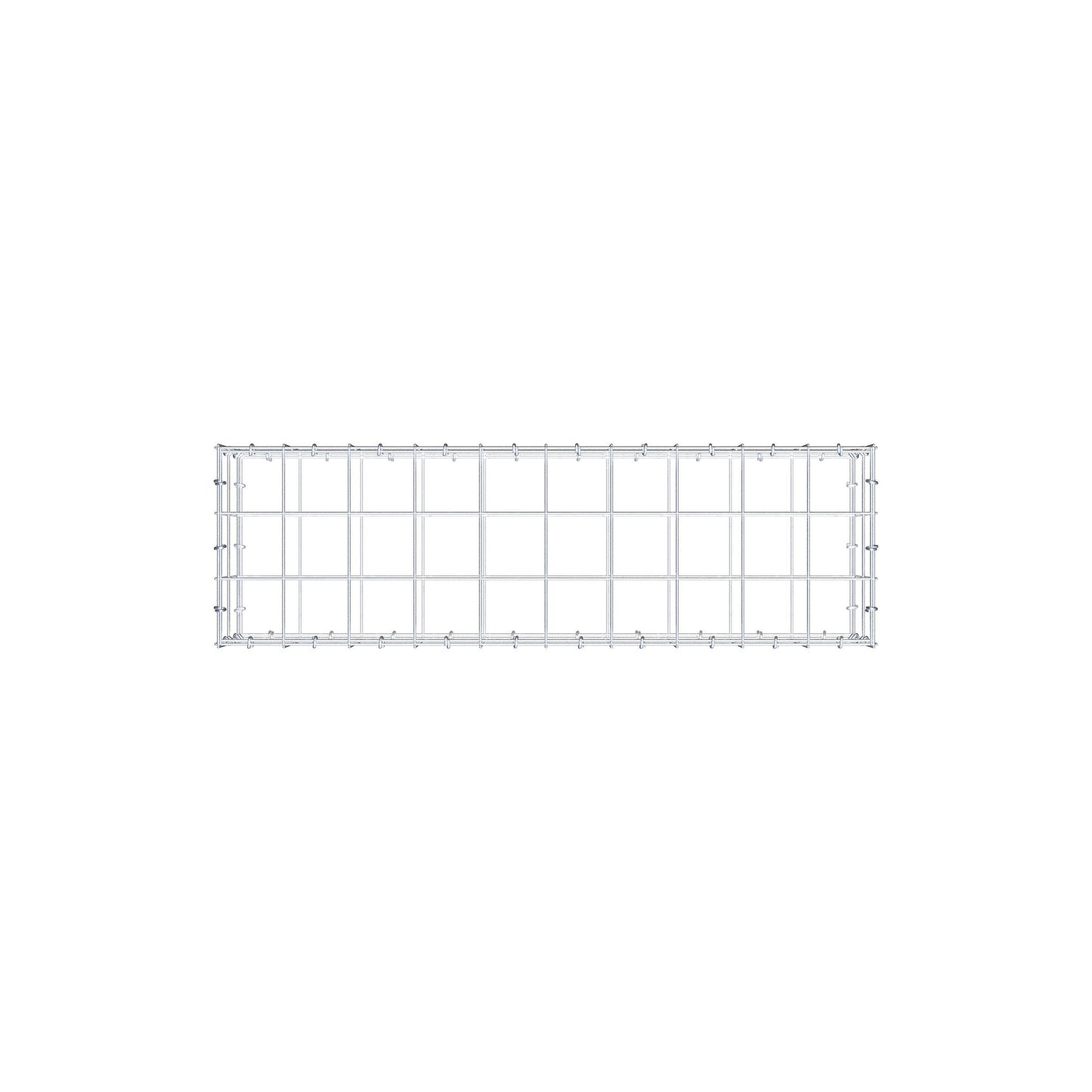 Gabione 100 cm x 20 cm x 30 cm (L x H x T), Maschenweite 10 cm x 10 cm, C-Ring