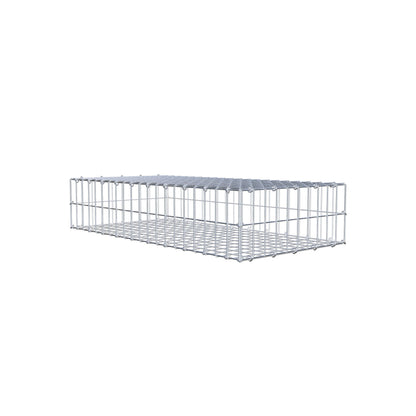 Gabbione 100 cm x 20 cm x 50 cm (L x H x P), maglia 5 cm x 10 cm, anello a C