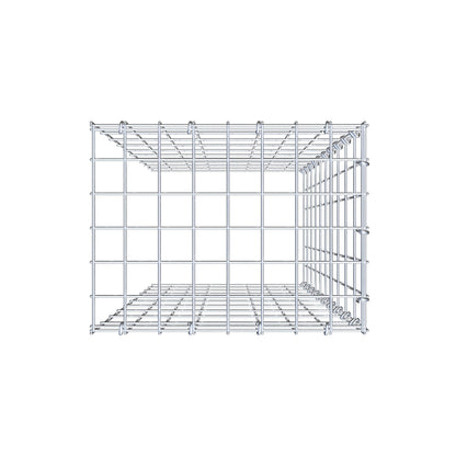 Typ 4 påbyggnadsgabion 100 cm x 40 cm x 30 cm (L x H x D), maskstorlek 5 cm x 10 cm, C-ring