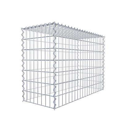 Extra gabion typ 3 100 cm x 70 cm x 40 cm (L x H x D), maskstorlek 5 cm x 10 cm, spiral