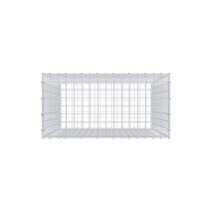 Schanskorf 100 cm x 80 cm x 40 cm (L x H x D), maaswijdte 5 cm x 5 cm, C-ring