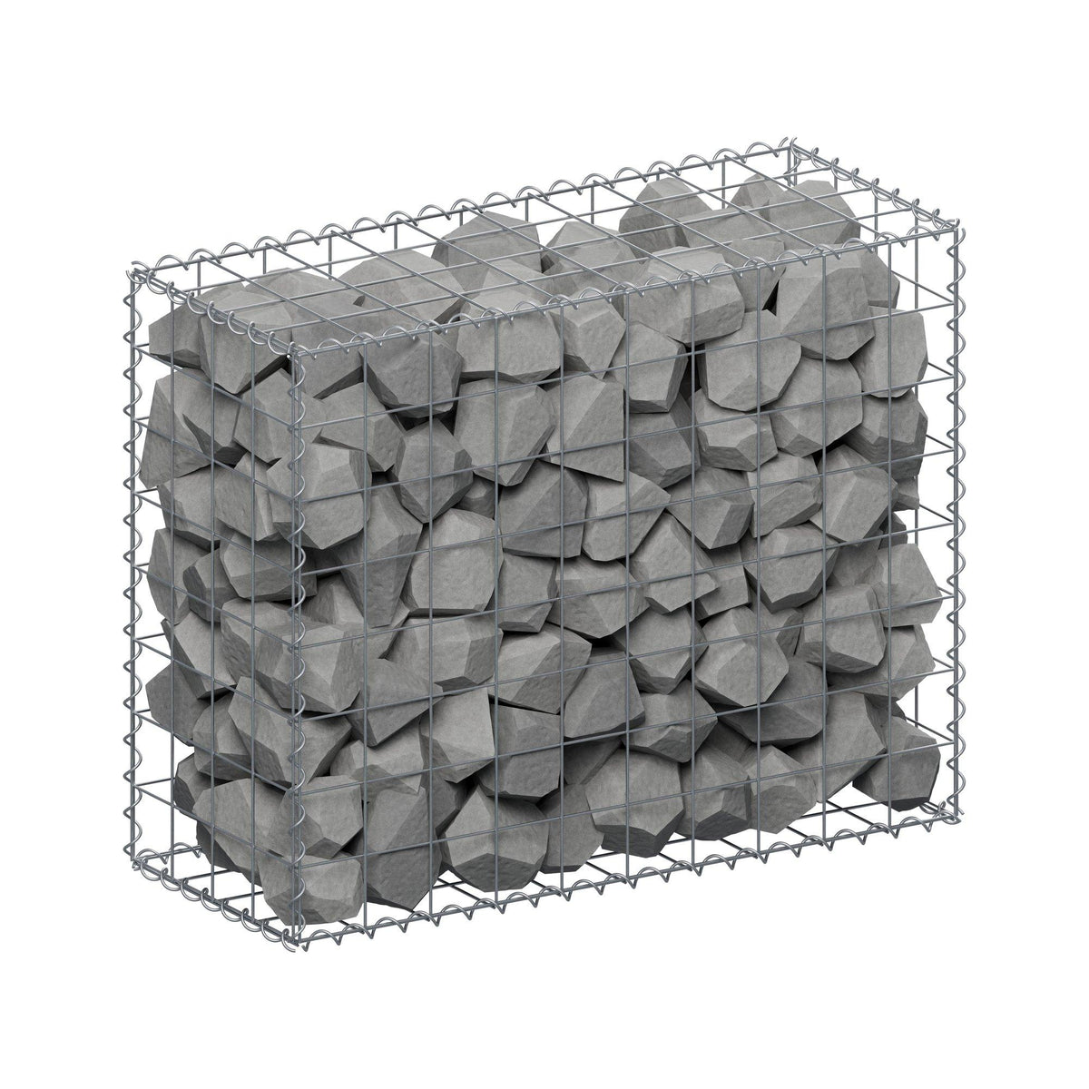 Gabion 100 cm x 80 cm x 40 cm (L x H x D), maskstorlek 10 cm x 10 cm, spiral