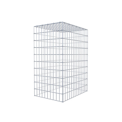 Typ 3 påbyggnadsgabion 100 cm x 70 cm x 50 cm (L x H x D), maskstorlek 5 cm x 10 cm, C-ring
