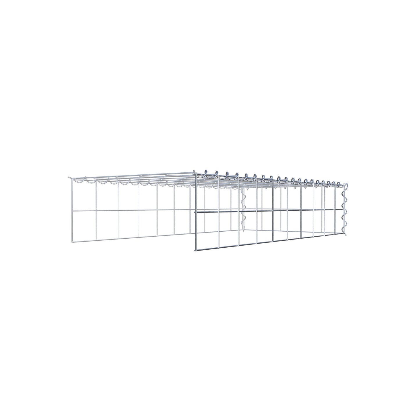 Gavión complementario tipo 4 100 cm x 20 cm x 50 cm (L x A x P), malla 10 cm x 10 cm, espiral
