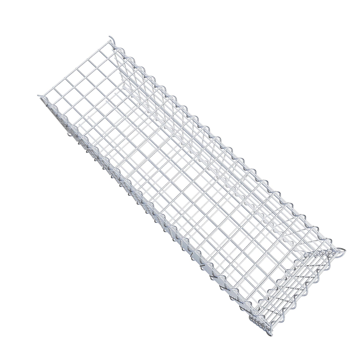 Gabion rapporté type 2 100 cm x 30 cm x 30 cm (L x H x P), mailles 5 cm x 5 cm, spirale