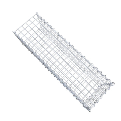 Gabion rapporté type 2 100 cm x 30 cm x 30 cm (L x H x P), mailles 5 cm x 5 cm, spirale