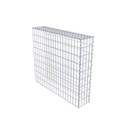 Opvokset gabion type 4 100 cm x 90 cm x 20 cm (L x H x D), maskestørrelse 5 cm x 10 cm, spiral