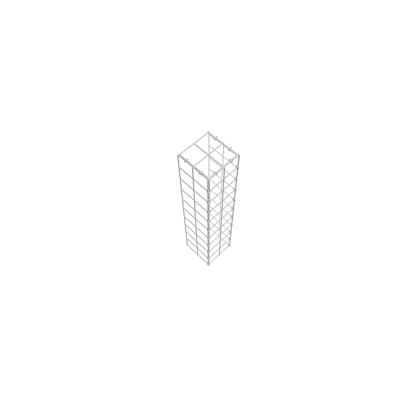 Typ 4 påbyggnadsgabion 100 cm x 20 cm x 20 cm (L x H x D), maskstorlek 10 cm x 10 cm, C-ring