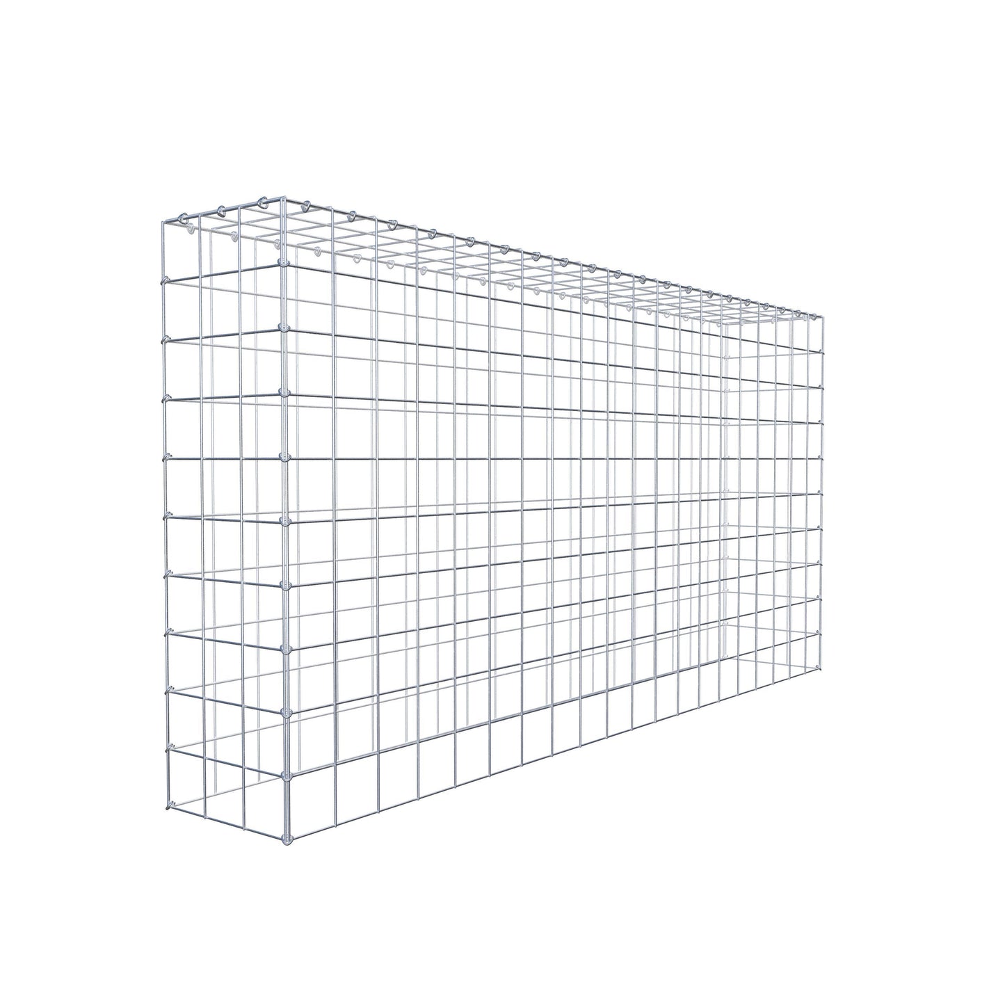 Monteret gabion type 3 200 cm x 100 cm x 30 cm (L x H x D), maskestørrelse 10 cm x 10 cm, C-ring