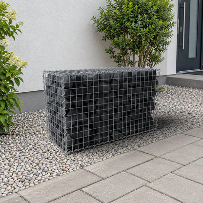 Gabbione 100 cm x 60 cm x 40 cm (L x H x P), maglia 5 cm x 5 cm, spirale