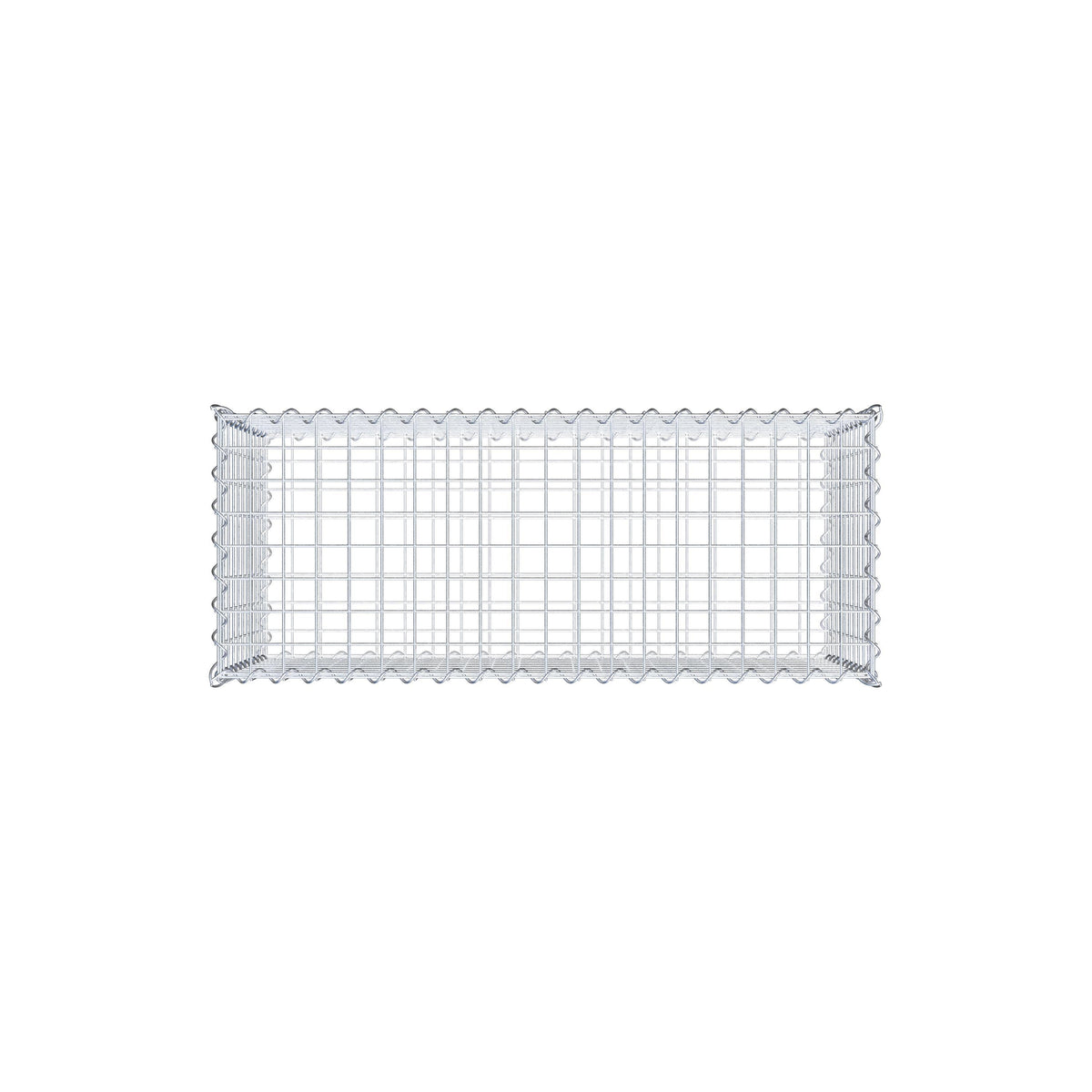Gabbione 100 cm x 50 cm x 40 cm (L x H x P), maglia 5 cm x 5 cm, spirale
