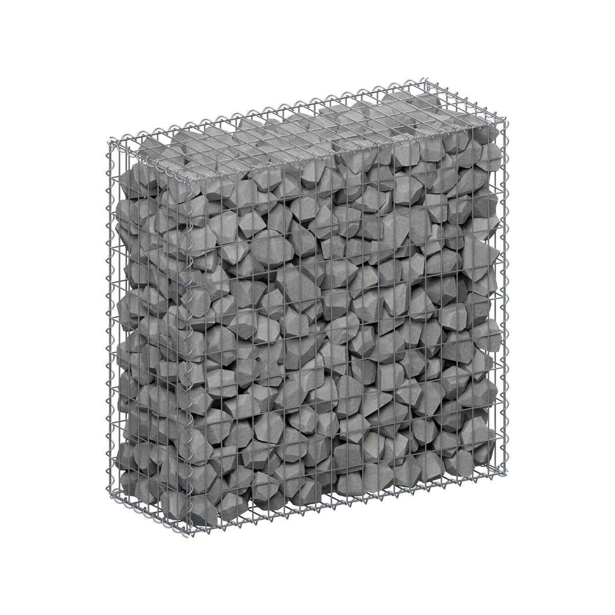 Gabion 100 cm x 100 cm x 40 cm (L x H x D), maskstorlek 5 cm x 10 cm, spiral