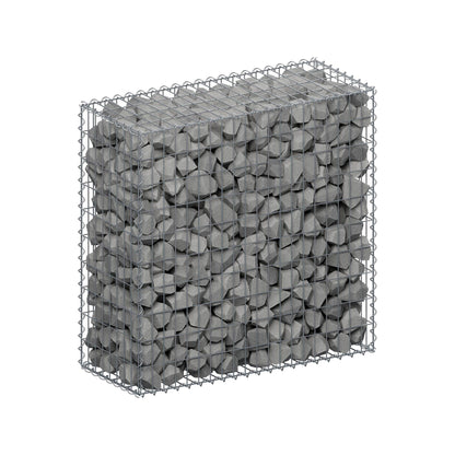 Gabion 100 cm x 100 cm x 40 cm (L x H x D), maskstorlek 5 cm x 10 cm, spiral