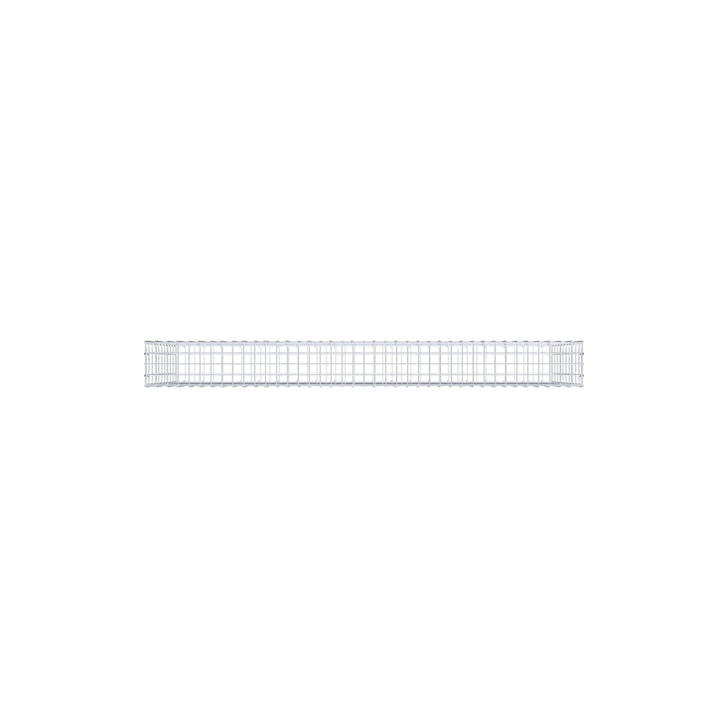 Gabião 200 cm x 100 cm x 20 cm (C x A x P), malhagem 5 cm x 10 cm, anel C