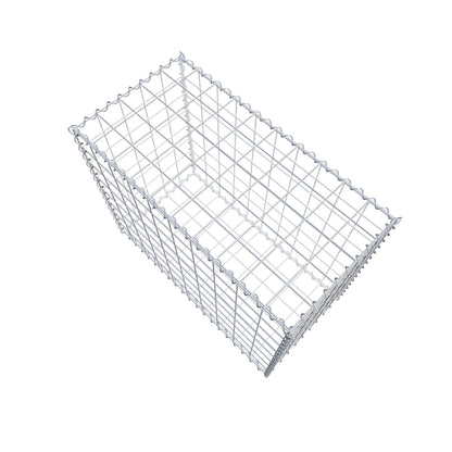 Gabbione 100 cm x 80 cm x 50 cm (L x H x P), maglia 10 cm x 10 cm, spirale