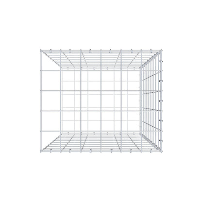 Monteret gabion type 2 100 cm x 60 cm x 50 cm (L x H x D), maskestørrelse 10 cm x 10 cm, C-ring