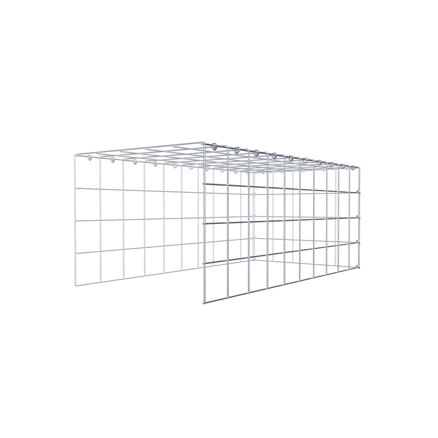 Anbaugabione Typ 4 100 cm x 40 cm x 50 cm (L x H x T), Maschenweite 10 cm x 10 cm, C-Ring