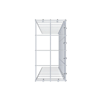 Typ 4 påbyggnadsgabion 100 cm x 20 cm x 40 cm (L x H x D), maskstorlek 10 cm x 10 cm, C-ring