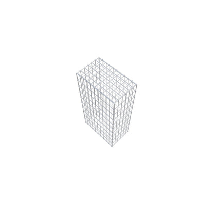 Gabião 100 cm x 50 cm x 30 cm (C x A x P), malhagem 5 cm x 10 cm, anel C