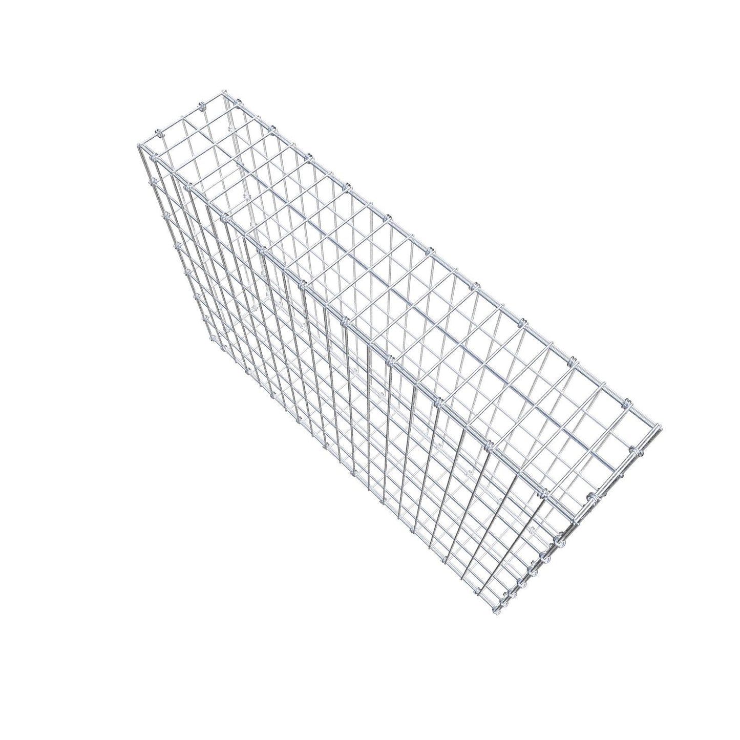 Gabion 100 cm x 70 cm x 20 cm (L x H x D), maskstorlek 5 x 10 cm, spiralring
