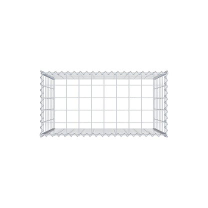Opbouw schanskorf type 3 100 cm x 80 cm x 50 cm (L x H x D), maaswijdte 10 cm x 10 cm, spiraal