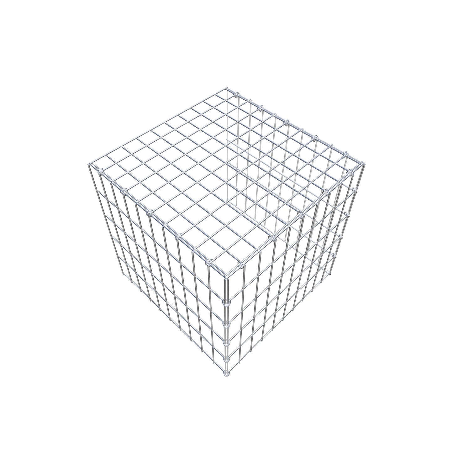 Opbouw schanskorf type 4 50 cm x 50 cm x 50 cm (L x H x D), maaswijdte 5 cm x 10 cm, C-ring
