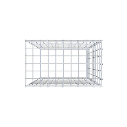 Gabbione aggiuntivo tipo 4 100 cm x 50 cm x 30 cm (L x H x P), maglia 5 cm x 10 cm, anello a C