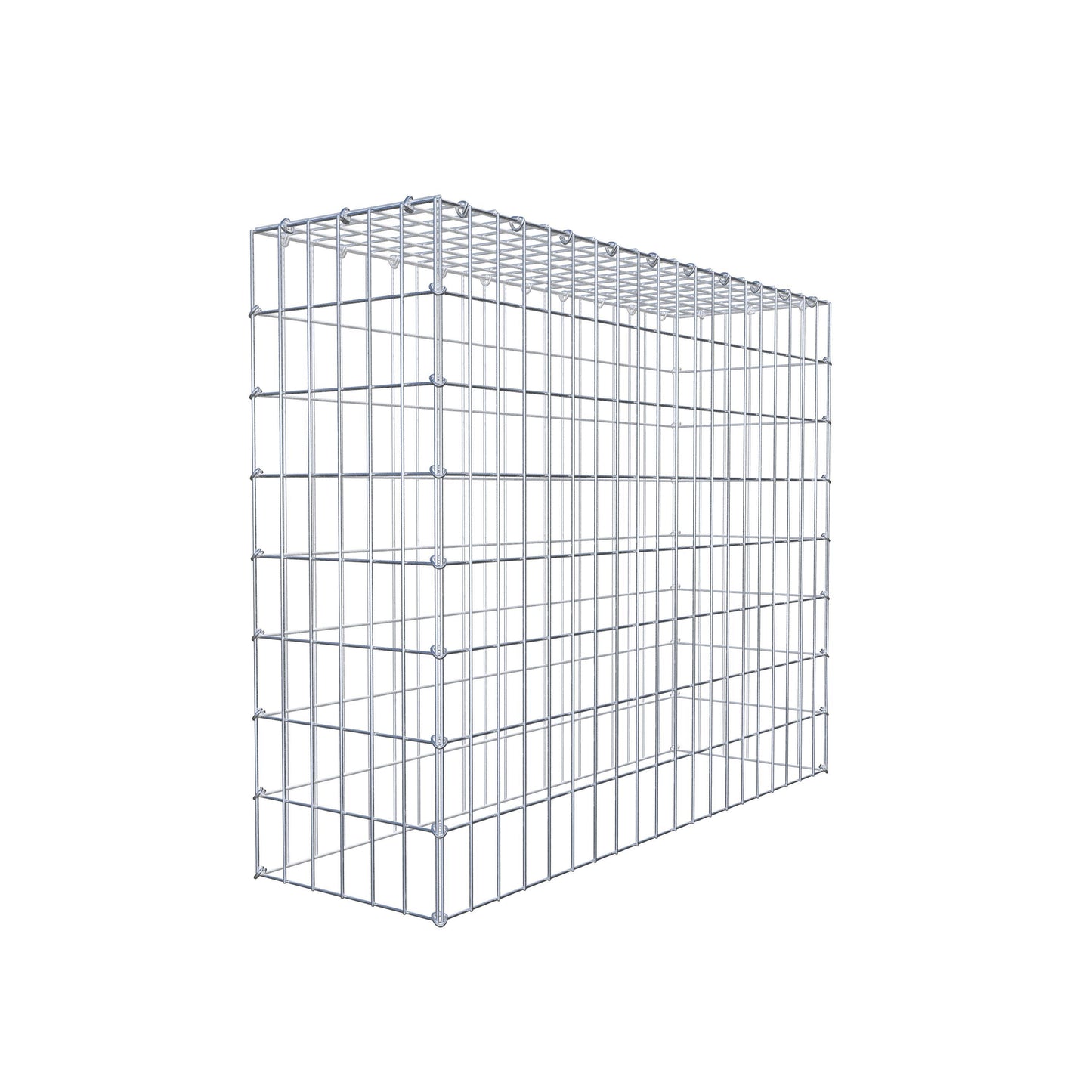 Mounted gabion type 3 100 cm x 80 cm x 30 cm (L x H x D), mesh size 5 cm x 10 cm, C-ring