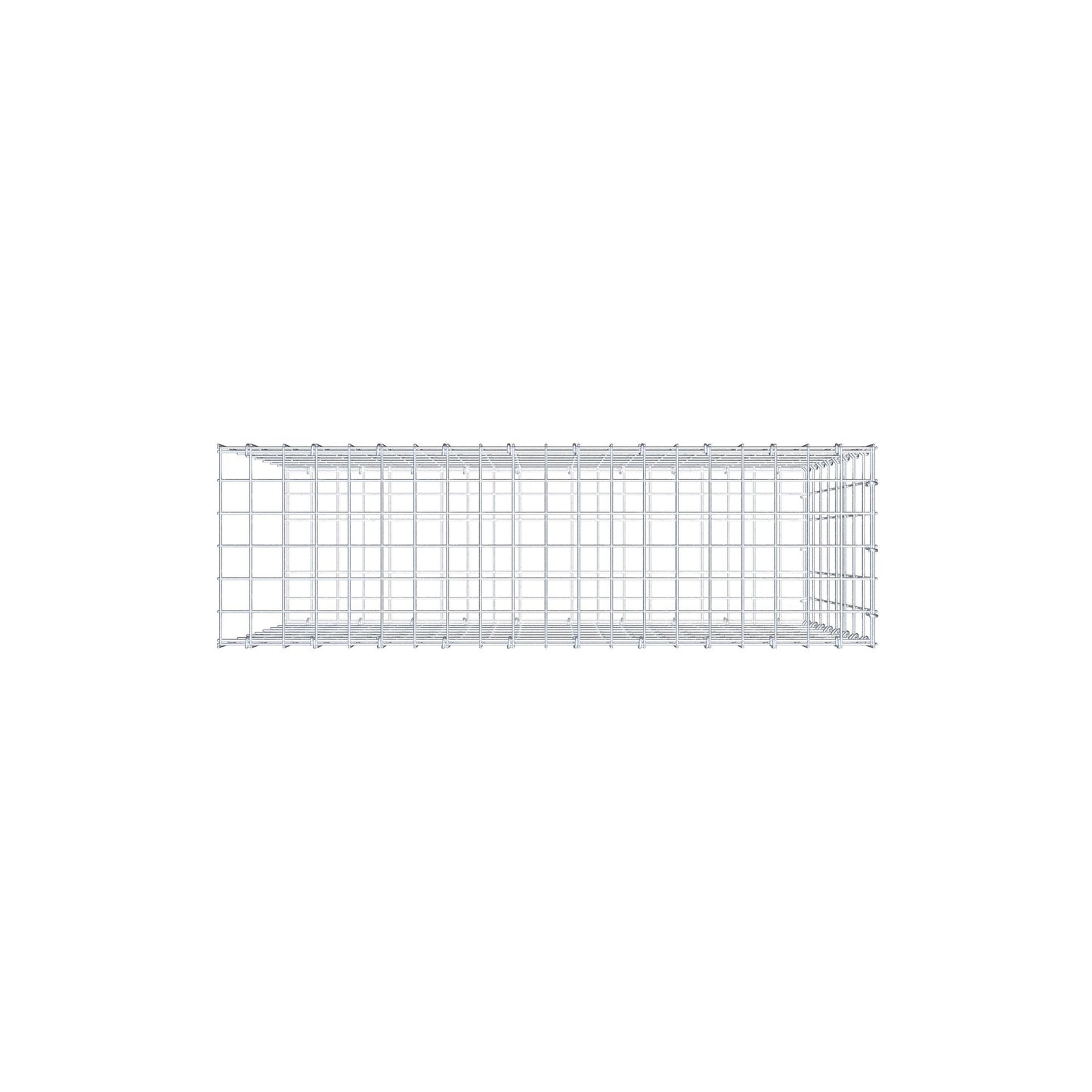 Opzetpaal type 2 100 cm x 80 cm x 30 cm, maaswijdte 5 cm x 10 cm, C-ring