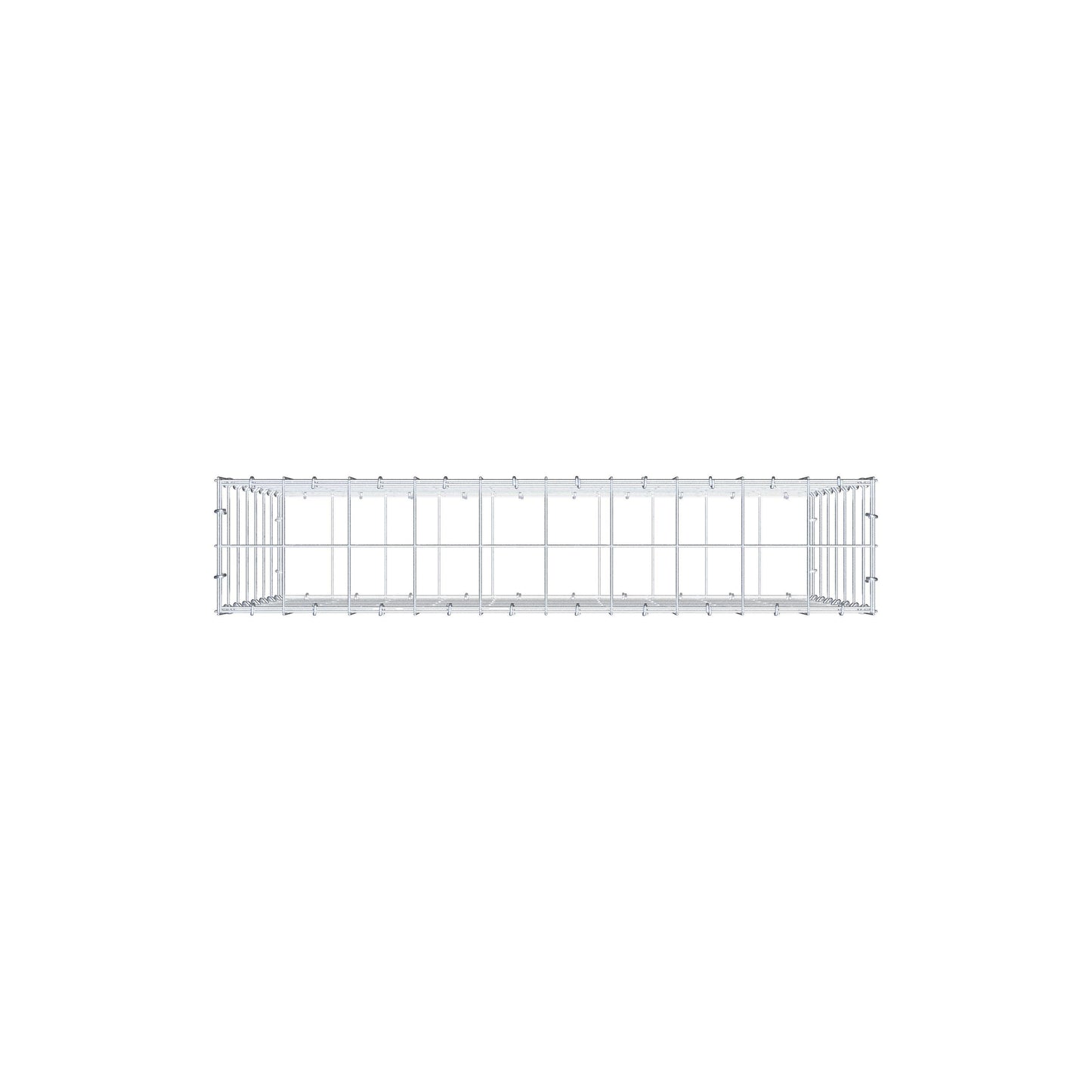 Gabion 100 cm x 70 cm x 20 cm (L x H x D), maskestørrelse 10 cm x 10 cm, C-ring