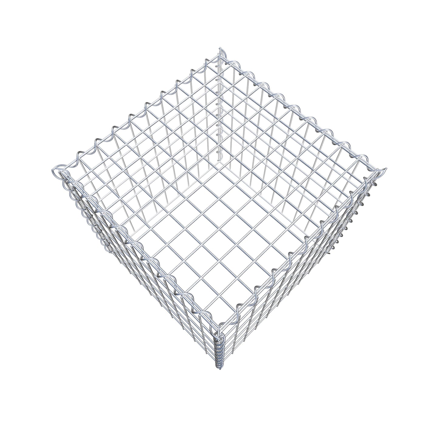 Gabion rapporté type 3 50 cm x 50 cm x 50 cm (L x H x P), mailles 5 cm x 10 cm, spirale