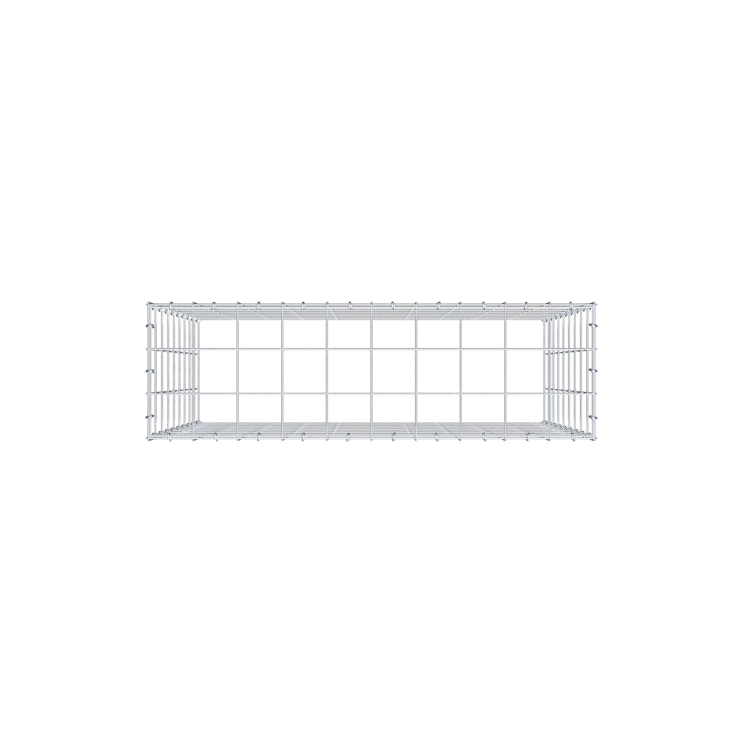 Gabião Tipo 3 100 cm x 90 cm x 30 cm (C x A x P), malhagem 10 cm x 10 cm, anel C