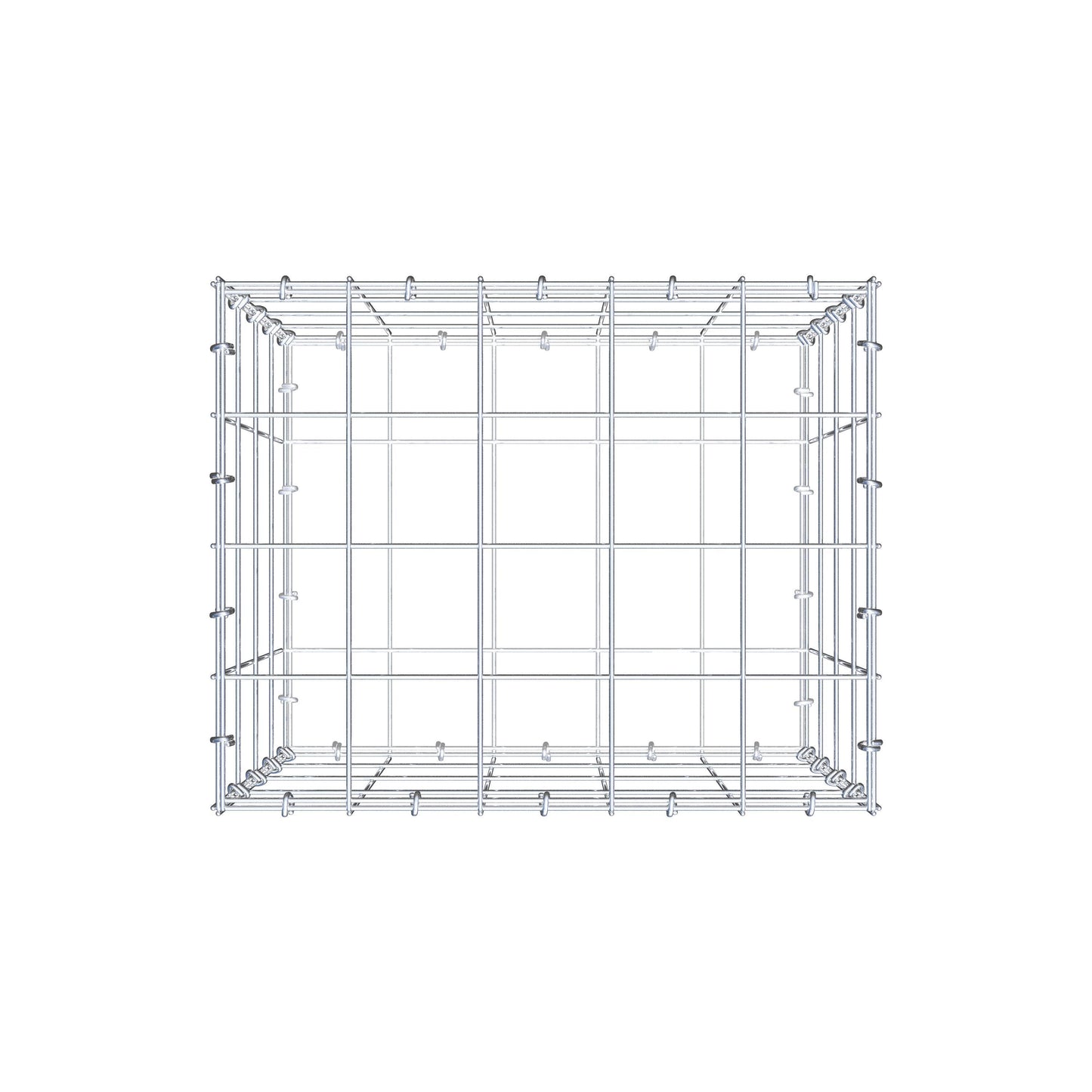 Gabião 50 cm x 40 cm x 40 cm (C x A x P), malhagem 10 cm x 10 cm, anel C