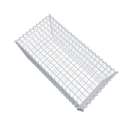 Sats med 2 gabioner 100 cm x 50 cm x 50 cm (L x H x D), maskstorlek 5 x 5 cm, spiral
