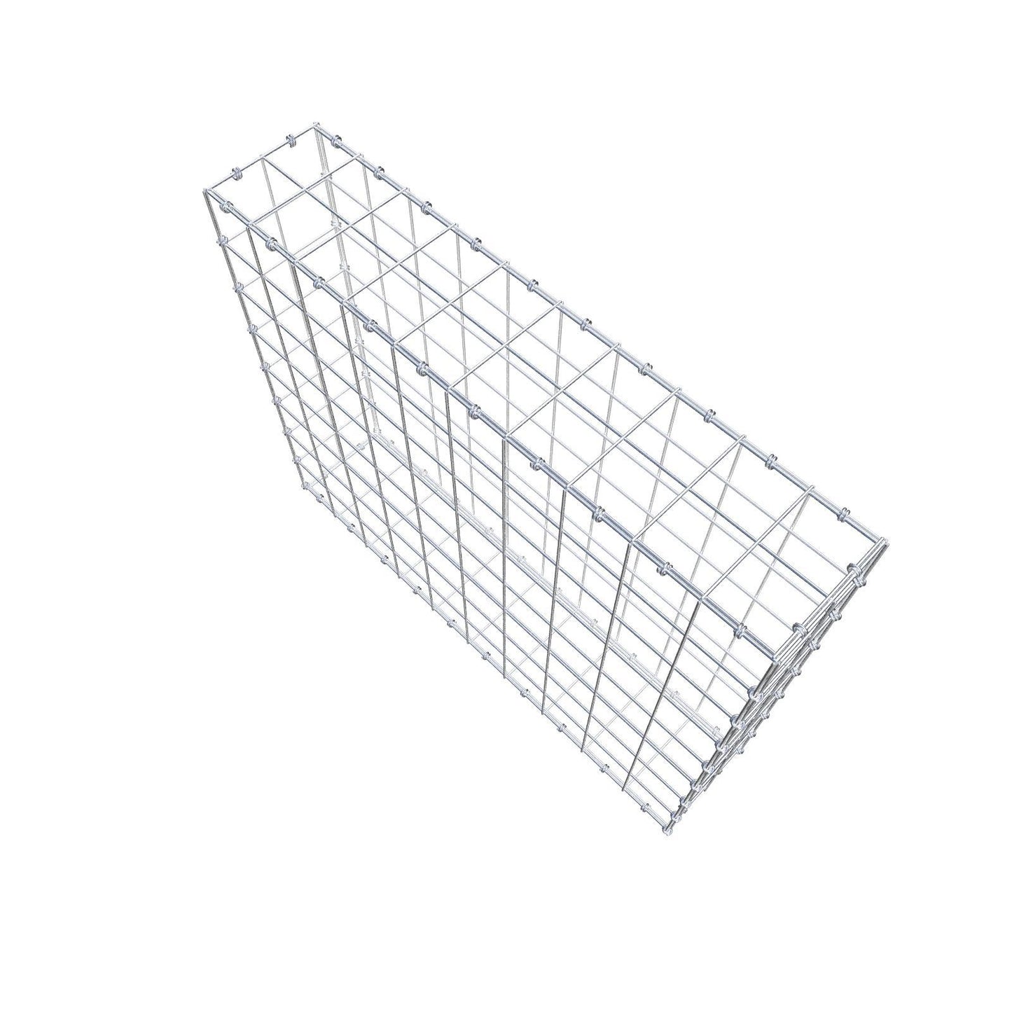 Gabbione 100 cm x 80 cm x 20 cm (L x H x P), maglia 10 x 10 cm, anello a spirale
