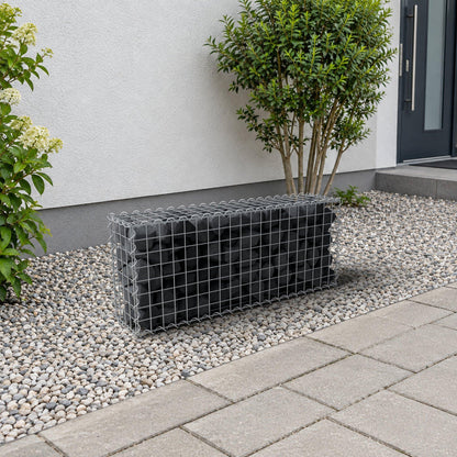 Gabion 100 cm x 40 cm x 20 cm (L x H x D), mesh size 5 cm x 5 cm, spiral