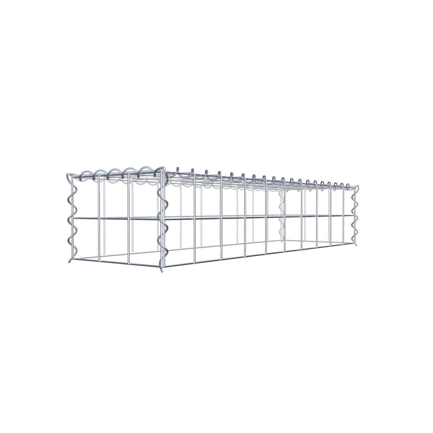 Grown-on gabion type 3 100 cm x 20 cm x 30 cm (L x H x D), mesh size 10 cm x 10 cm, spiral